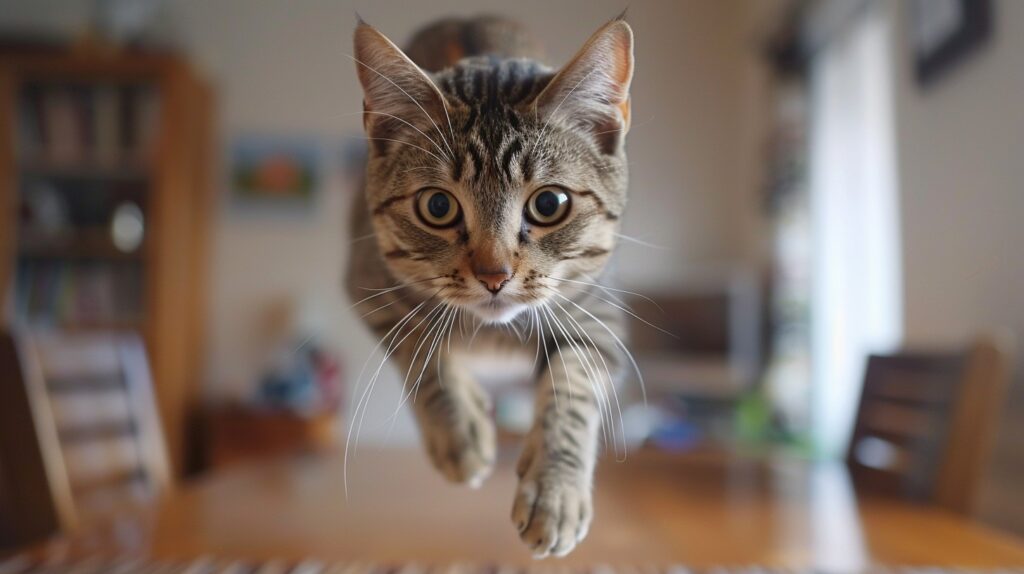 γάτα ορμάει