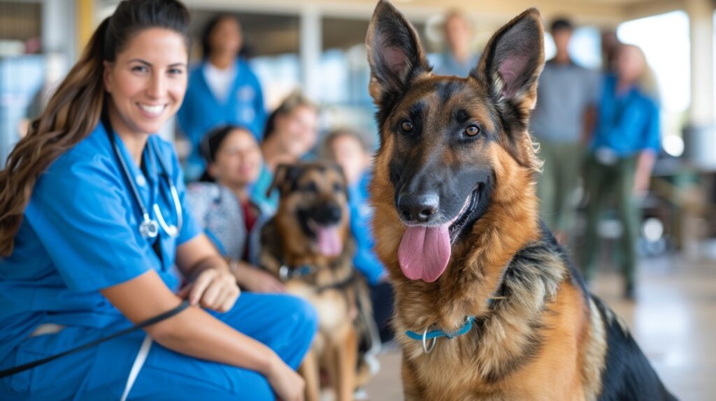 StockCake Veterinary Team Smiles 1721072333 Μπορούν οι σκύλοι να κολλήσουν ψείρες;