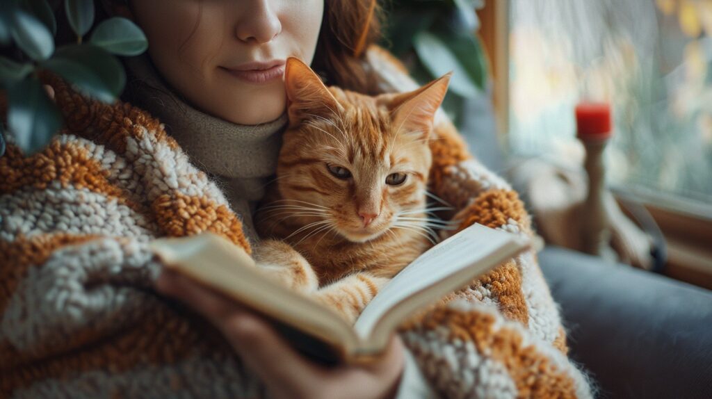 StockCake Cozy Reading Time 1721073020 Γιατί η γάτα μου τρώει τα μαλλιά μου