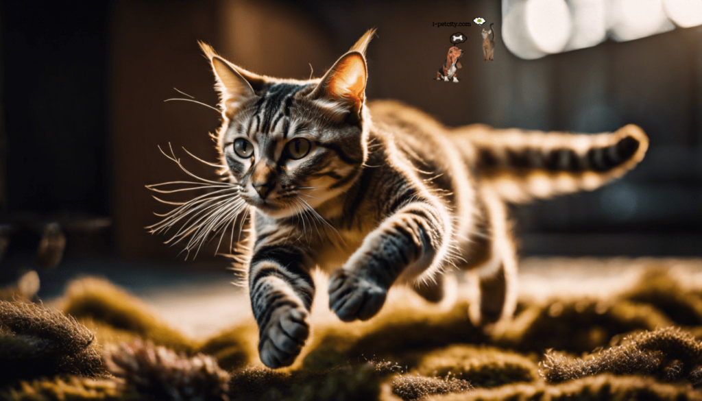 γάτα προσγειώνεται στα πόδια