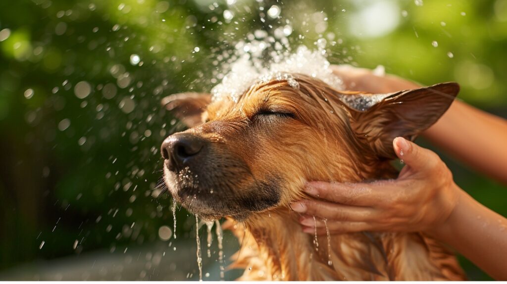 StockCake Refreshing Dog Bath 1721730177 Είναι ασφαλές να στεγνώσετε τα μαλλιά ενός σκύλου με πιστολάκι