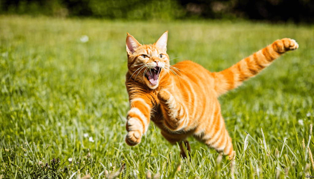 πορτοκαλι γατα σε διεγερση