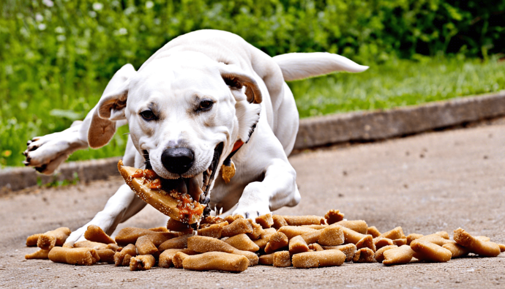 ο σκύλος τρώει πολύ γρήγορα