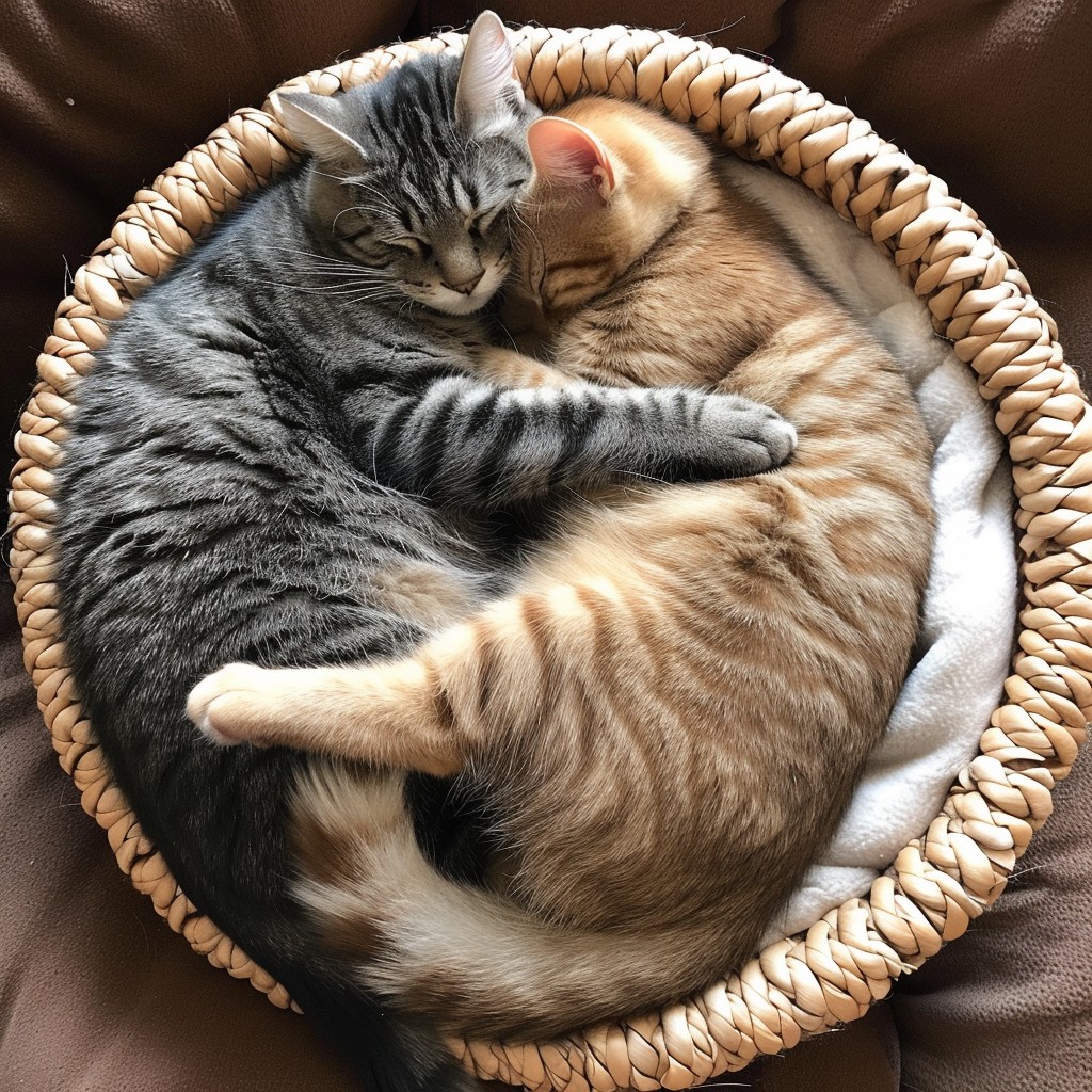 StockCake Cats Cuddling Together 1721982582 Γιατί οι γάτες δαγκώνουν η μία το λαιμό της άλλης;