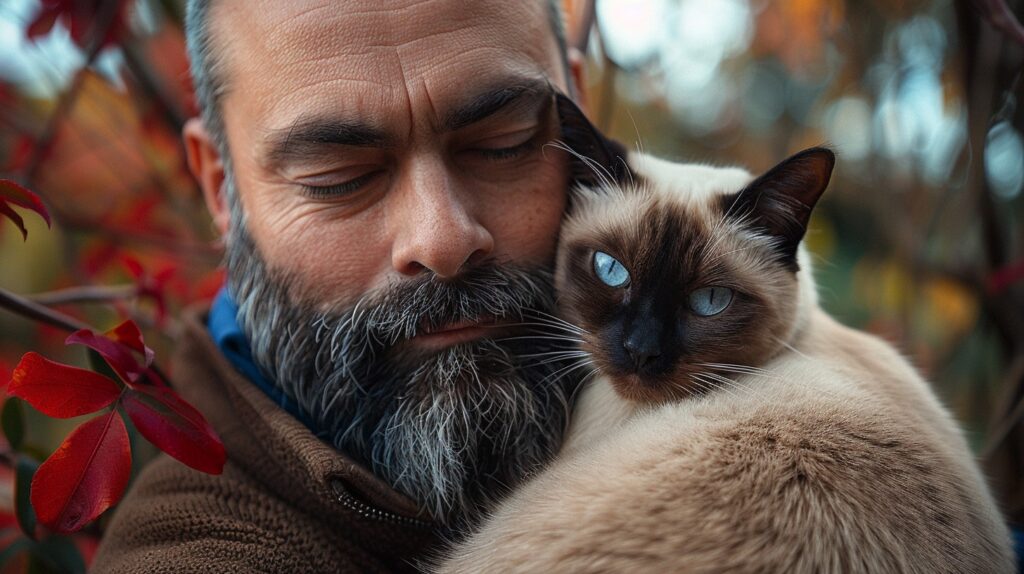 StockCake Man Embraces Cat 1721644122 γάτα είναι θυμωμένη