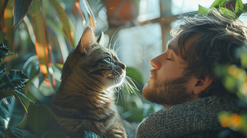 γατα και ανθρωπος