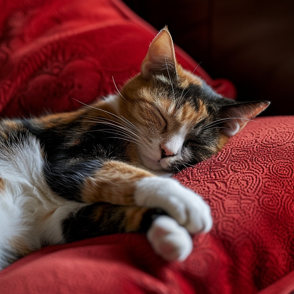 StockCake Napping Calico Cat 1721193804 Πόσο χρονών είναι η γάτα μου σε ανθρώπινα χρόνια