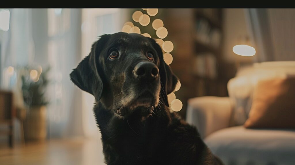 σκύλος γέρνει το κεφάλι