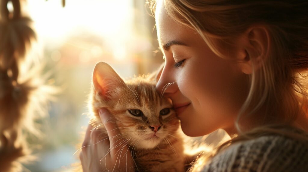 γατα και ανθρωπος