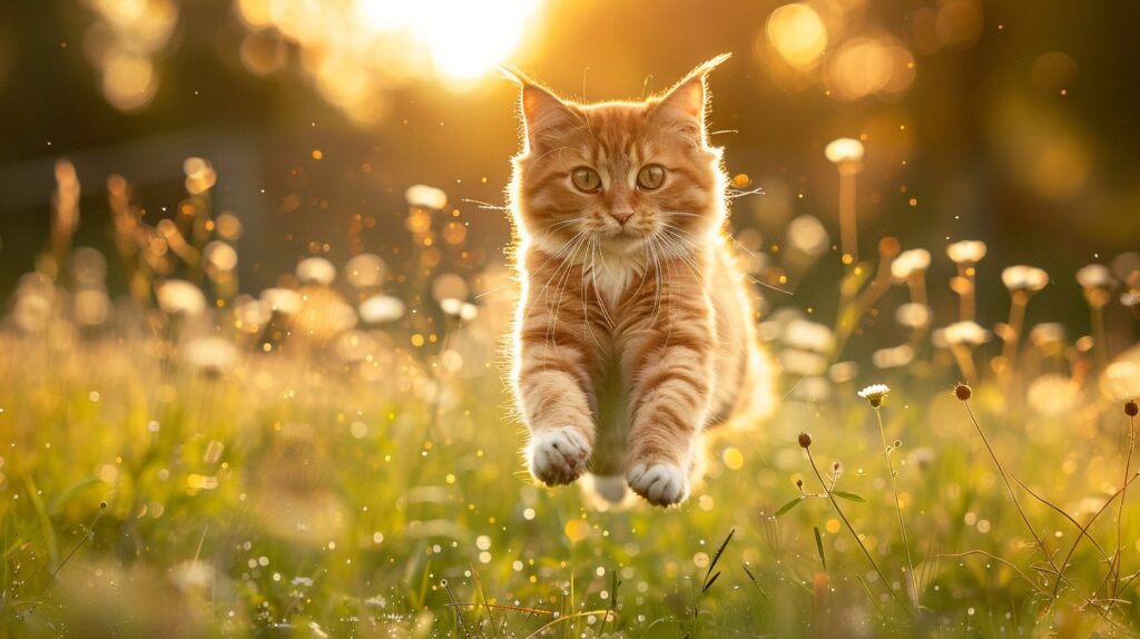 StockCake Cat mid jump 1725453360 Πώς να κάνετε μια γάτα να έρθει κοντά σας