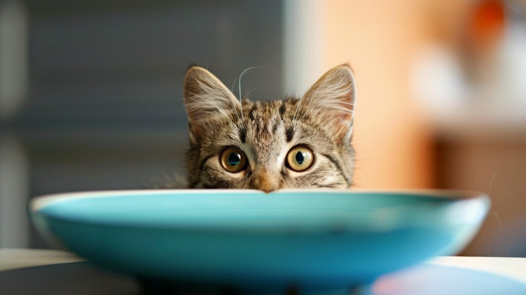 StockCake Curious Cat Peeking 1725719850 Μπορούν οι γάτες να πίνουν κατσικίσιο γάλα;