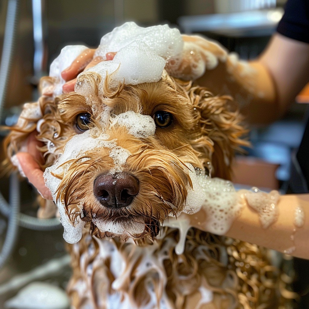 μπανιο σκυλος μαγειρική σόδα στον σκύλο