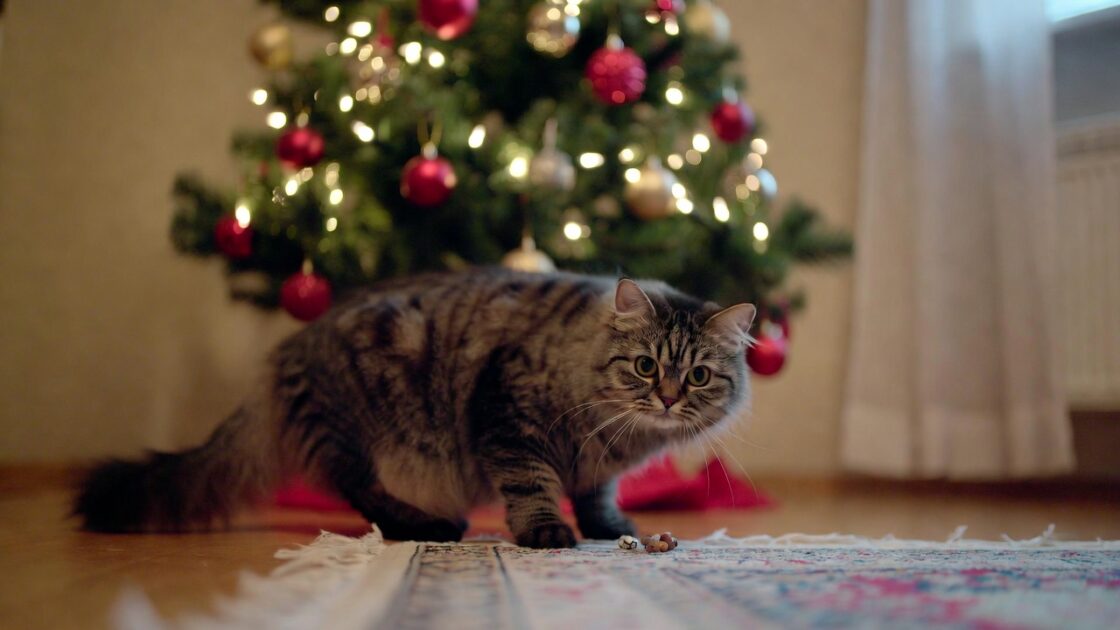 Πώς κρατάτε την γάτα μακριά απο το χριστουγεννιάτικο δέντρο