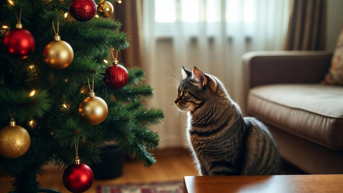 Πώς κρατάτε την γάτα μακριά απο το χριστουγεννιάτικο δέντρο