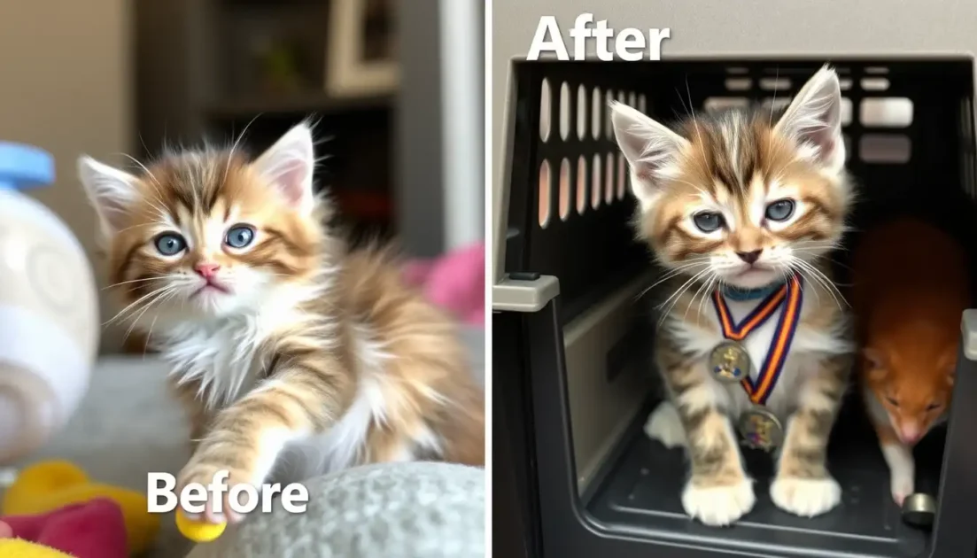 επίσκεψη σε κτηνίατρο το γατάκι