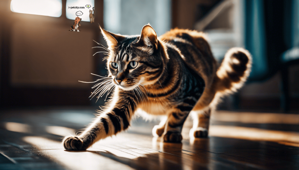 γάτα προσγειώνεται στα πόδια τις