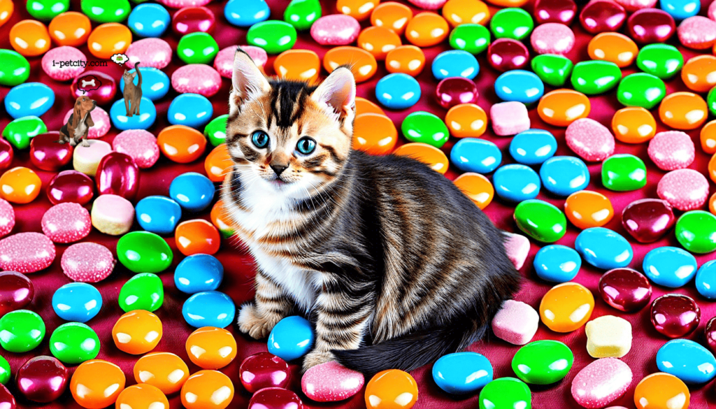 γατα με θέμα την καραμέλα