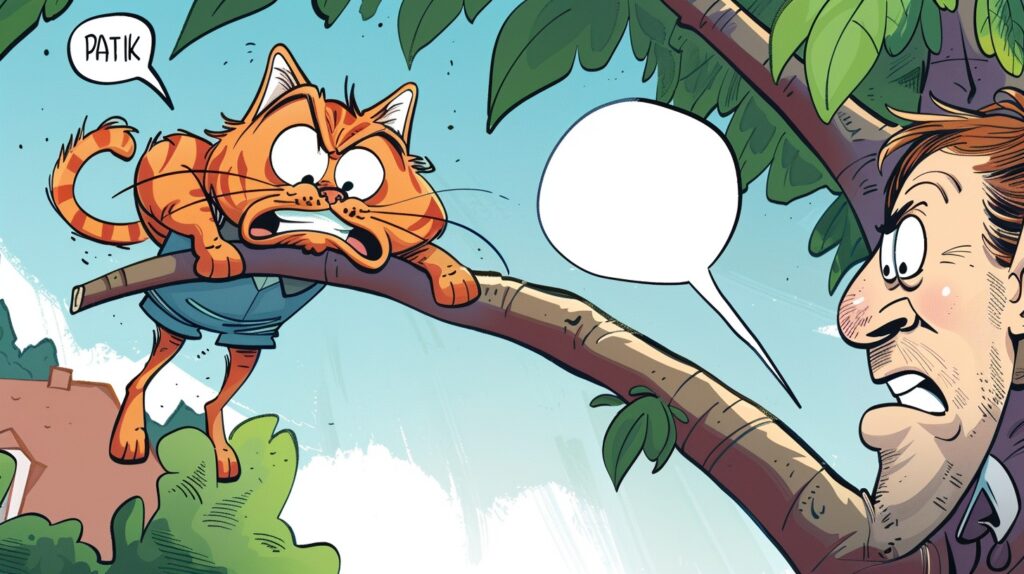 γάτα είναι θυμωμένη