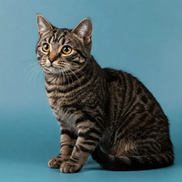 μαύρη τιγρέ γάτα