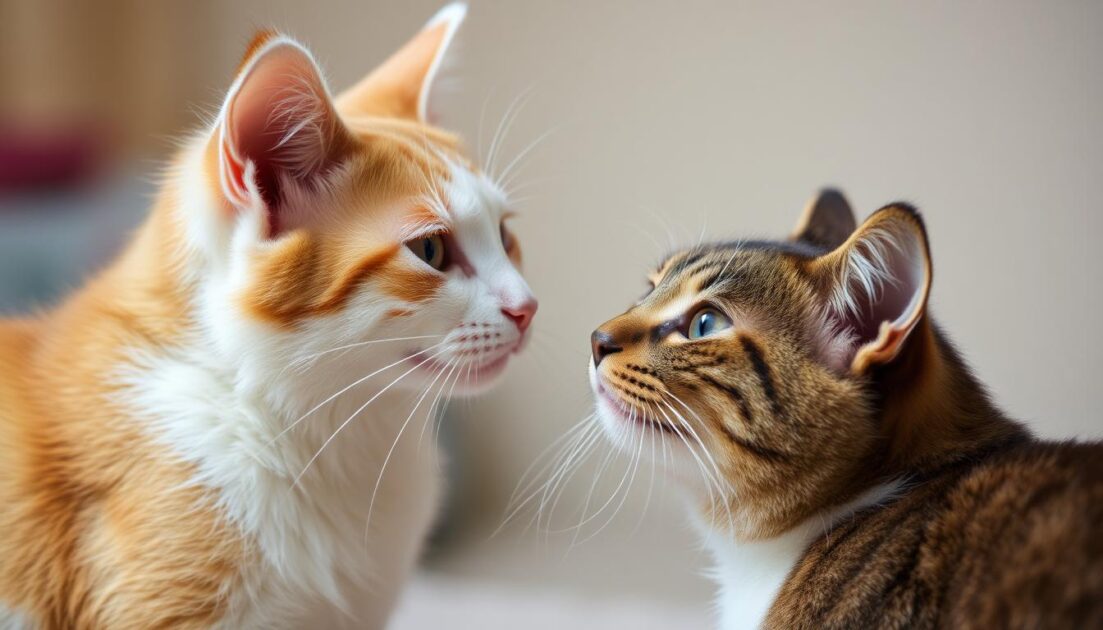 cats grooming each other