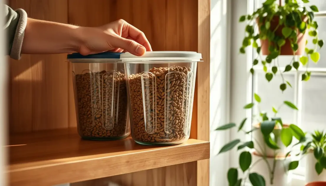 Αποθήκευση Ξηράς Τροφής Γάτας