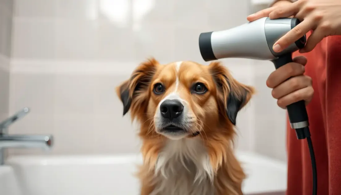 Ο σκύλος σου τρέχει μακριά από το πιστολάκι