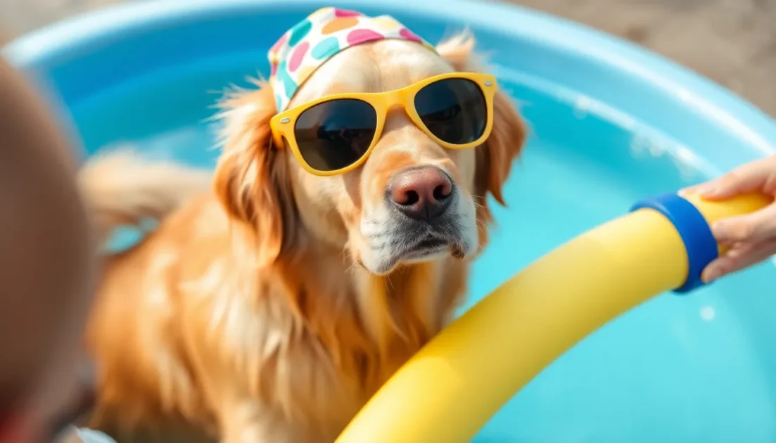 βουτιές με τον σκύλο