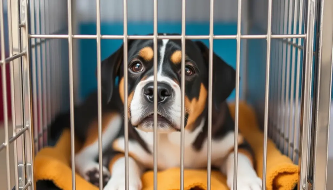 Ο σκύλος σας κλαίει στο κλουβί